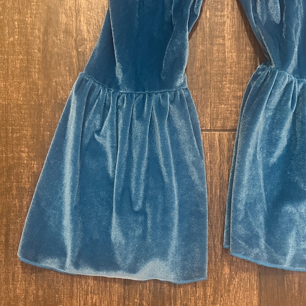 Blue Velvet Kids Flared Bottoms - Picture 2 of 5